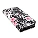 Cellularvilla Wallet Case for LG LS740 Volt Pu Leather Wallet Card Flip Open Pocket Case Cover Pouch (Black Pink Flower)