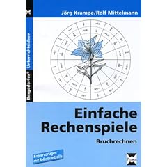 Einfache Rechenspiele. Bruchrechnen: Kopiervorlagen mit Selbstkontrolle