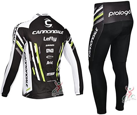 2014 Outdoor Sports Pro Team Women's Winter Thermal Fleece Long Sleeve Cannondale Cycling Jersey and Pants Set (Suit, L)