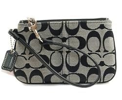 Coach Signature Wrist Case Bag for IPOD Black White
