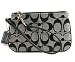 Coach Signature Wrist Case Bag for IPOD Black White