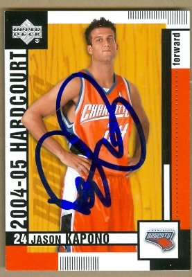 Jason Kapono autographed Basketball Card Charlotte Bobcats 2004 Upper Deck 9B0085EKOSQ