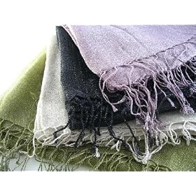 Bewitched Accessories Fine Knit Viscose scarf with Lurex Threads in Several Colours