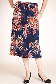 Classic Collection Paisley Print Skirt with Belt