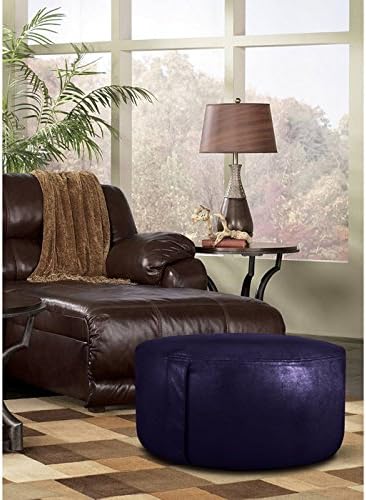 Faux Leather Indoor Pouf
