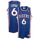 Julius Erving Jersey: adidas Blue Throwback Swingman #6 Philadelphia 76ers Jersey