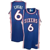 Julius Erving Jersey: adidas Blue Throwback Swingman #6 Philadelphia 76ers Jersey