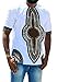 Makkrom Men's African Dashiki Printed Tops T Shirts