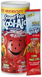 Kool-Aid Sugar Free Cherry Soft Drink Mix, 1.34-Ounce Canisters (Pack of 6)