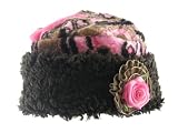Corky and Company Brown Flower Swirl Roll Brim Hat