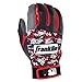 Franklin Sports MLB Baseball Batting Gloves - Shok-Sorb X Batting Gloves for Baseball + Softball - Adult + Youth Padded Non-Sting Pair - White + Black - Adult X Large
