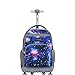Tilami Rolling Backpack 18 inch for School Travel, Blue Galaxy