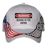 BEWARE OF THE UMPIRE USA Flag / Checker Racing Hat / Baseball Cap