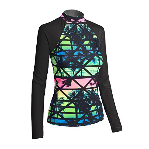 Women's Long Sleeve Sun Protection Beachwear Rash Guard Top