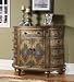 Accent 9 Drawer & 2 Door Cabinet Bombe Chest in an Antique Silver Finish