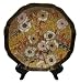 Decorative Chinese hand painted porcelain plate, scalloped edge with gold filigree work- gold flowers