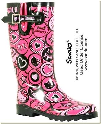 Chooka - Women's Hello Kitty Punk Buttons Rain Boots