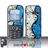 Rubberized Blue Black Silver Vine Snap on Design Case Hard Case Skin Cover  ....