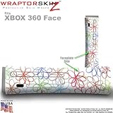 Kearas Flowers on White Skin by WraptorSkinz TM fits Original XBOX 360 Factory Faceplates
