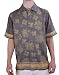 Tommy Bahama 100% Silk Hawaiian Print Shirt Brown T33255-EVEREST