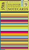 Iota Set of Nine Fold over Note cards with Envelopes - Beach Towel Design,   (Pack of 2)