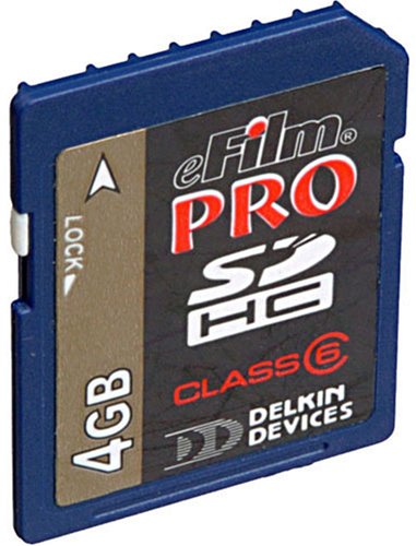 Delkin Devices DDSDPRO2-4GB 4GB 150X SDHC eFilm Secure Digital Pro Card