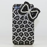 Swarovski Luxury Leopard Crystal Bling Case Cover for iphone 4 / 4s 100% Handcrafted by BlingAngels