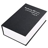 HOMDOX-XT Dictionary Hollow Book Safe Money Box Jewelry Security Lock Secret Book Safe Lock(Black)