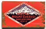 Wood Sign: Mt Everest Darjeeling India by unknown. Size 12.00 X 7.50