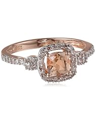 10k Rose Gold Morganite and Diamond Ring (1/5 cttw, G-H Color, I1-I2 Clarity)