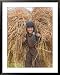 Farmer Carrying Straw, Bumthang, Bhutan People Framed Art Poster Print by Keren Su, 31x39