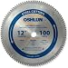 Oshlun SBF-120100 12-Inch 100 Tooth TCG Saw Blade with 1-Inch Arbor for Mild Steel an...