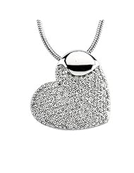 14K White Gold "Humble Heart" Pendant - 0.72 Ct. -- LIFETIME WARRANTY