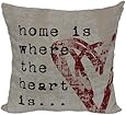 Brentwood 8022 Wordsmith Pillow, Home is Where The Heart Is, 18-Inch
