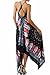 Silk Feel Handkerchief Hem Criss Cross Back Adjustable Maxi/Long Dress