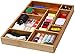 YBM Home Bamboo Junk Drawer Organizer with 9 Compartment Organization Tray for Sewing, Craft, Office, Bathroom and Kitchen Storage, 337
