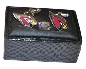 Arizona Cardinals Aminco, Inc. Maroon Silver Cut Out Logo Cufflinks