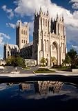 Reflection of Washington Cathedral - 24"H x 17"W - Peel and Stick Wall Decal by Wallmonkeys