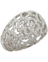 14k White Gold  1.59ctw Diamond Cocktail Ring LR157 Size 7.75