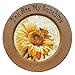 CVHOMEDECO. Sunflower Decorative Plate Primitives Round Crackled Display Wooden Plate Home DÃ©cor Art, 13-1/4 Inch