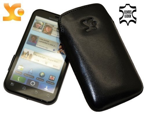 Suncase Ledertasche f&uuml;r Motorola Defy / Defy Plus schwarz Preisvergleich