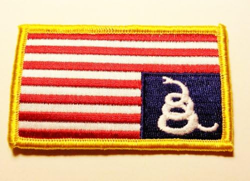 Dont Tread on Me USA Flag Velcro Backed Morale Patch Gadsden Flag
