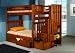 Bunk Bed Twin over Twin Mission Style in Honey with Stairway and Drawers