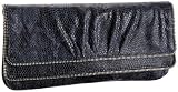 Lauren Merkin Allie Snake Embossed Double Flap Clutch