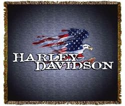 Harley-Davidson&reg; Motorcycles Glory Eagle Throw Blanket