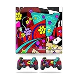 Protective Vinyl Skin Decal Cover for Sony Playstation 3 PS3 Slim Skins + 2 Controller Skins Eye Candy