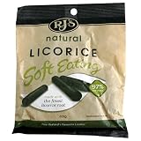 RJ's Black Soft Natural Eating Licorice, 10.5-Ounce Bags (Pack of 4)