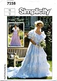 Simplicity 7258 Sewing Pattern Misses Michele Piccione Brides or Bridesmaids Dress Wedding Gown Size 10 - Bust 32 1/2