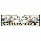 NHL Pittsburgh Penguins 9-by-30 Wood Sign