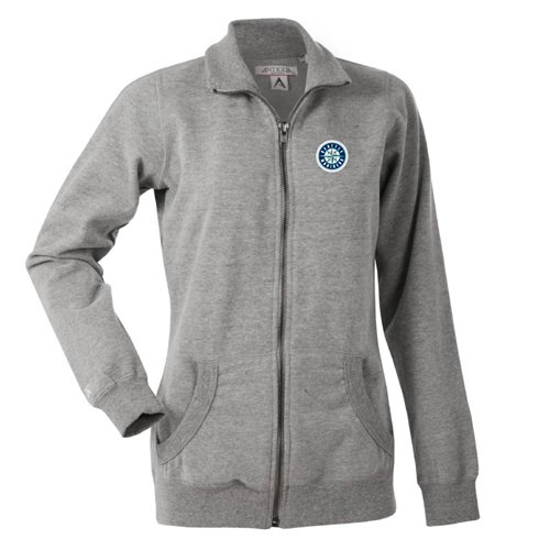 Seattle Mariners Women's Revolution Track Jacket by Antigua - Heather Small